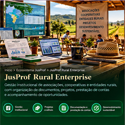 Ilustração da plataforma JusProf Rural Enterprise